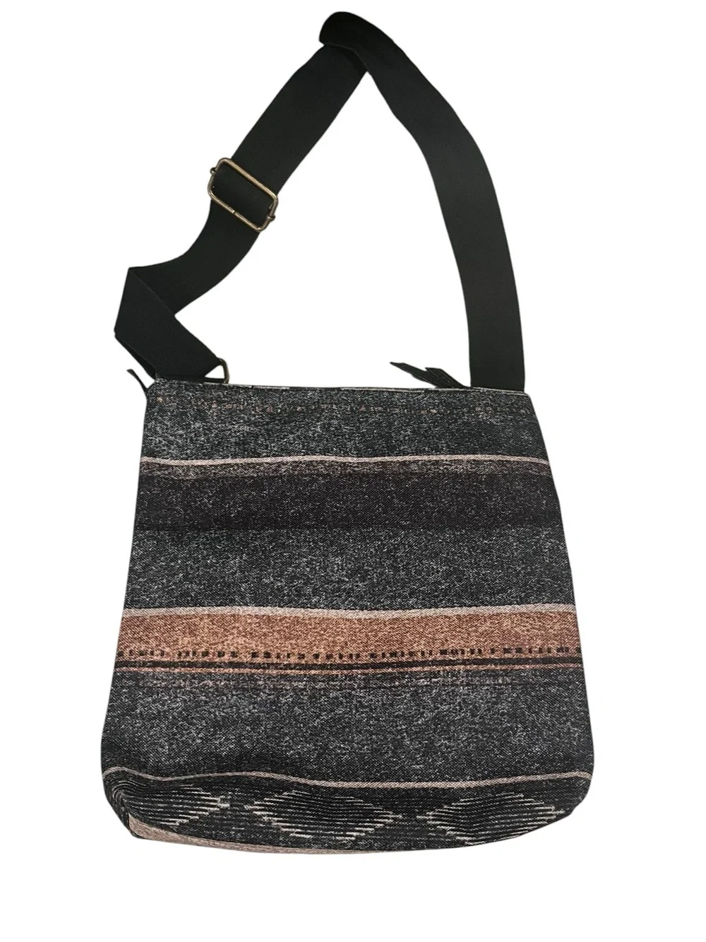 Dakine Charcoal and Rust Striped Crossbody Bag